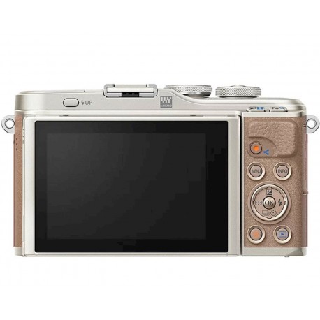 OLYMPUS PEN E-PL10 rjav, 14-42mm 1:3.5-5.6 EZ Pancake srebrne barve