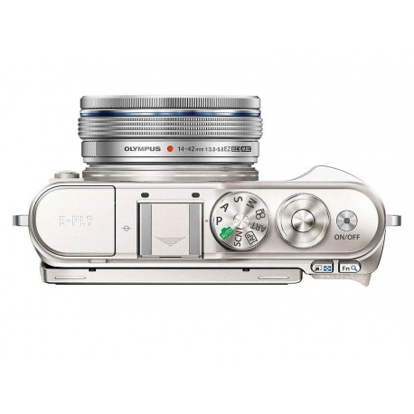 OLYMPUS PEN E-PL9 bel+ 14-42mm 1:3.5-5.6 EZ srebrn Pancake
