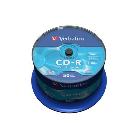 Mediji CD-R 700MB 52x Verbatim extra protection Cake-50 (43351)