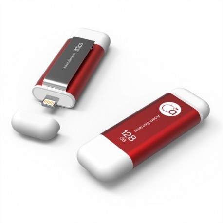 USB ključek 128GB Adam Elements iKlips, lightning, INFD128GIKLIPS-RD3.0