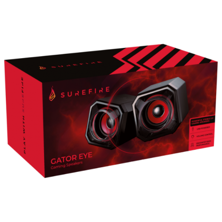 Zvočniki SUREFIRE Gator Eye Gaming, rdeči