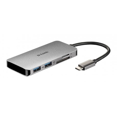D-link 6-v-1 razdelilnik USB - C Hdmi/Čitalnik kartic/USB 3.0