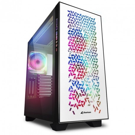 Ohišje SHARKOON ELITE SHARK CA300H RGB, okno, bel