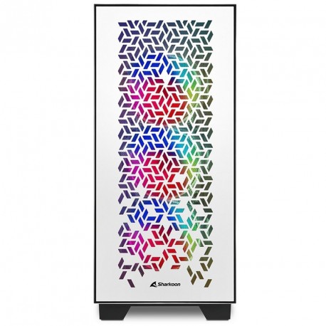 Ohišje SHARKOON ELITE SHARK CA300H RGB, okno, bel