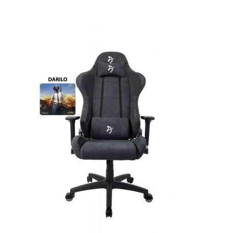 Gaming stol Arozzi Torretta mehka tkanina-temno siv bundle + podlaga za miško