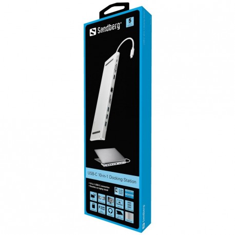 Priklopna postaja Sandberg USB-C 10v1, DEMO
