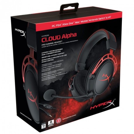 Slušalke Kingston HyperX Cloud Alpha Pro Gaming, rdeče -DEMO