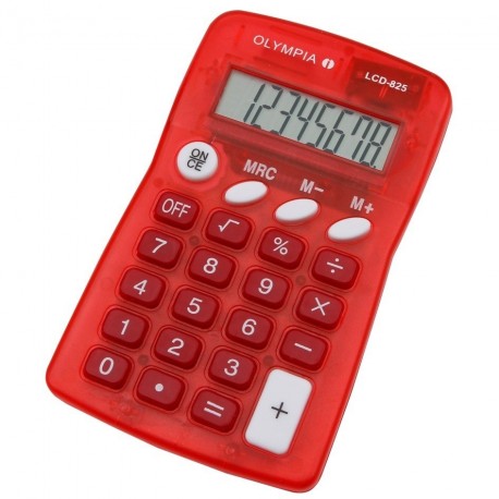 Kalkulator olympia lcd 825 8-mestni rdeč