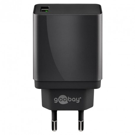 Polnilec Goobay USB quick charger QC3.0 (18W) črn
