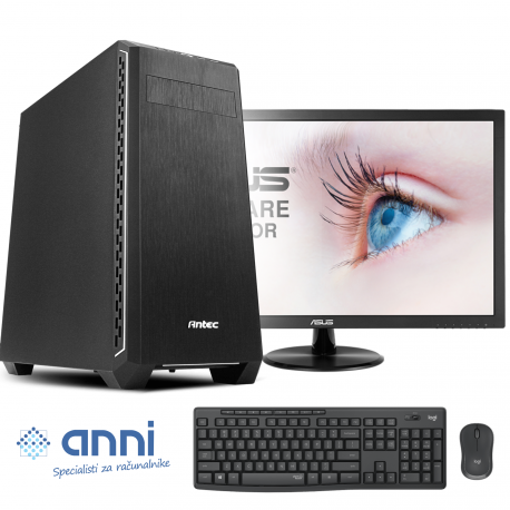 Računalniški komplet ANNI Back 2 School / i3-10100F / GT710 / NVMe / W10H / PF7W