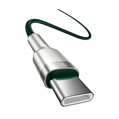 Kabel USB C-C 1m 100W 20V5A Cafule Metal zelen pleten Baseus 8519241
