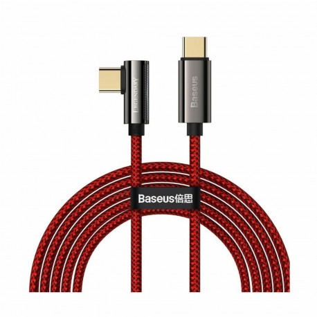 Kabel USB C-C 2m 100W 20V5A Legend rdeč pleten kotni Baseus 8519256