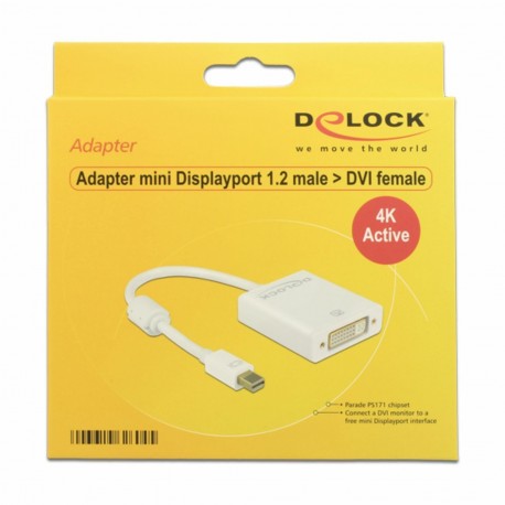 DisplayPort mini - DVI Aktivni adapter 20cm 4k Delock 9705009