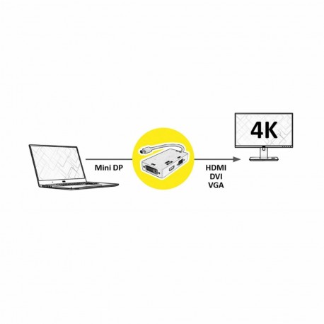 DisplayPort mini - VGA/HDMI/DVI adapter Value bel 9705014