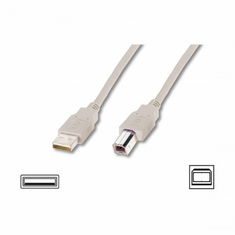 Kabel Digitus USB A-B, 1m, siv, 8519066