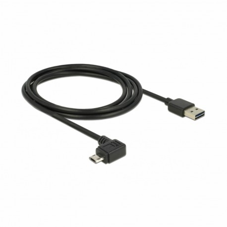 Kabel USB A-B mikro kotni EASY 2m obojestranski Delock 8519162