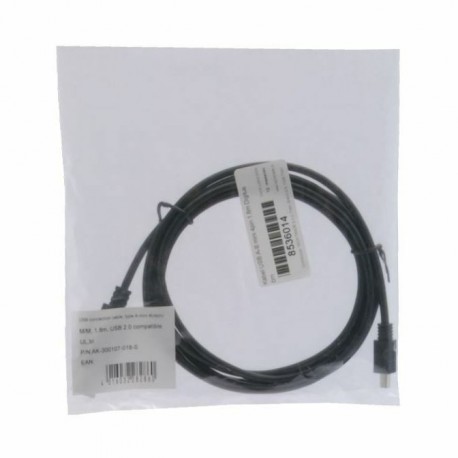 Kabel USB A-B mini 4pin 1,8m Digitus črn 8536014