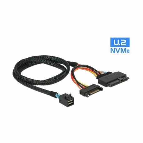 Kabel SFF 8643 M - U.2 SFF 8639Ž +SATA napajanje 0,75m Delock 8514034