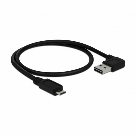 Kabel USB A kotni-B mikro EASY 0,5m obojestranski Delock 8519178