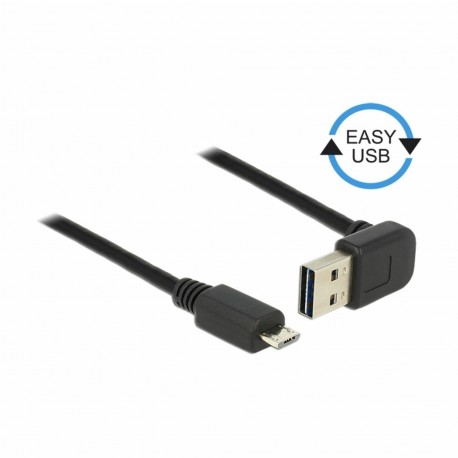 Kabel USB A kotni-B mikro EASY 0,5m obojestranski Delock 8519179