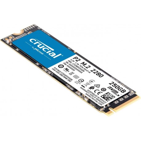 SSD disk CRUCIAL P2 SSD 250GB M.2 80mm PCI-e 3.0 x4 NVMe, 3D QLC, , CT250P2SSD8
