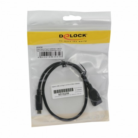 Kabel USB 2.0 tip-C OTG 0,50m Delock 8519258