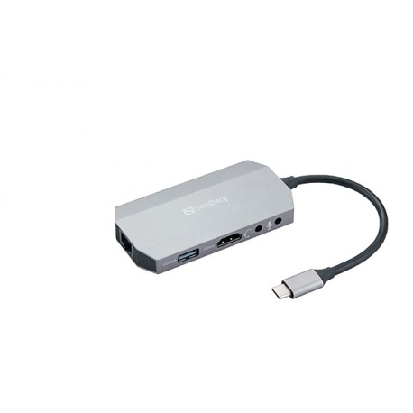 Priklopna postaja Sandberg USB-C 6v1 (136-33)