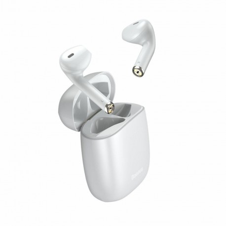 Slušalke ušesne brezžične Bluetooth Baseus W04 bele 7620071
