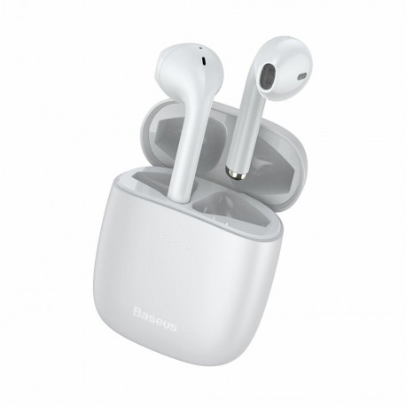 Slušalke ušesne brezžične Bluetooth Baseus W04 bele 7620071