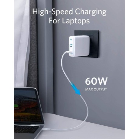 Anker polnilec PowerPort III 2-Port 60W z nastavki EU, US in UK, A2629H21