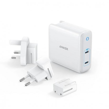 Anker polnilec PowerPort III 2-Port 60W z nastavki EU, US in UK, A2629H21