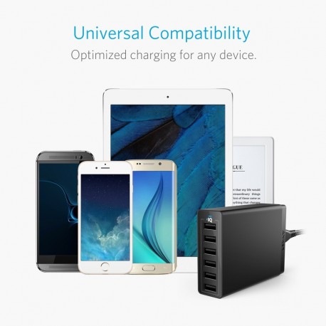 Anker PowerPort 6 60W črn 6-portni