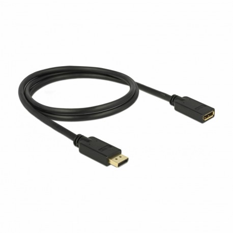 DisplayPort podaljšek 1m 4K 60Hz Delock črn