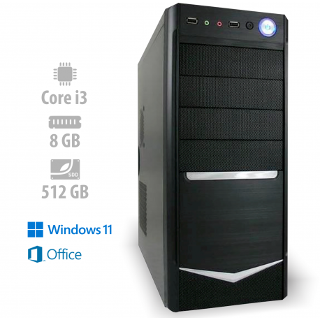 Osebni računalnik ANNI OFFICE Optimal / i3-10100 / SSD / W10P / OF21 / CX3
