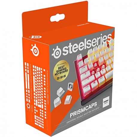 SteelSeries tipke PrismCAPS US prozorno/bele