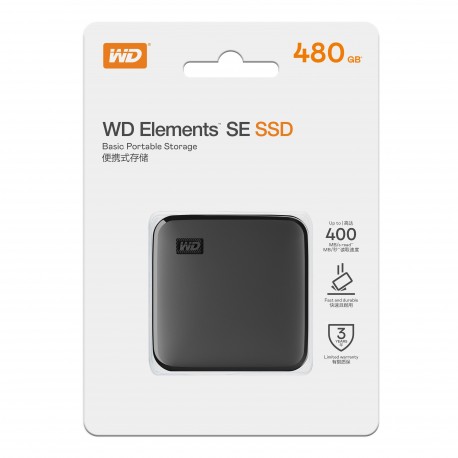 Zunanji SSD disk 480GB USB 3.0 WD ELEMENTS SE, WDBAYN4800ABK-WESN