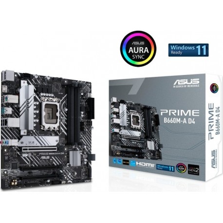 Matična plošča ASUS PRIME B660M-A D4, DDR4, LGA1700, mATX