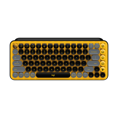 Tipkovnica Logitech POP Keys z EMOJI, mehanska, rumena