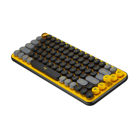 Tipkovnica Logitech POP Keys z EMOJI, mehanska, rumena