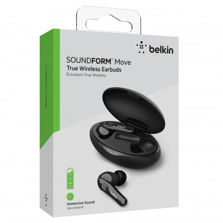 Slušalke brezžične Belkin SOUNDFORM Move, črne -DEMO
