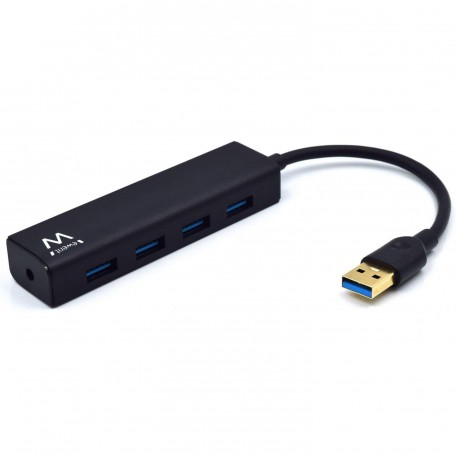 USB hub s 4 vhodi, USB 3.1, črn, Ewent EW1136