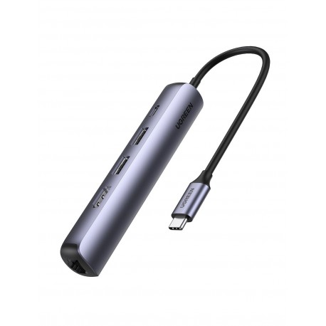 Priklopna postaja UGREEN 5v1 USB-C Hub, USB 3.0 A+HDMI+RJ45+PD - box
