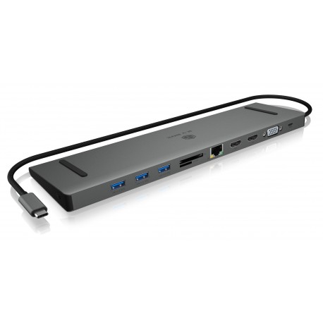 Priklopna postaja Icybox IB-DK2106-C s 3 video izhodi, DEMO