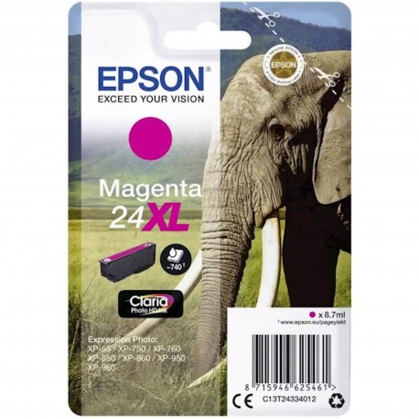ČRNILO EPSON MAGENTA 24XL ZA EXPRESSION PHOTO XP-55/750/760/850/860/950/960 ZA 7