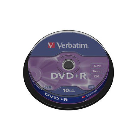 Mediji DVD+R 4.7GB 16x Verbatim Spindle-10 (43498)