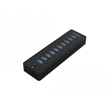 USB Hub ORICO P10-U3, 10v1, črn