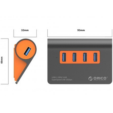USB hub s 4 vhodi, USB 3.1 zunanje napajanje ORICO M3H4-G2