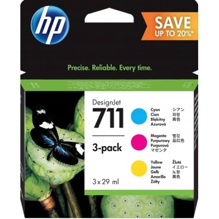 Črnilo HP 711 28ml Ink Cartridge CMY 3-Pack