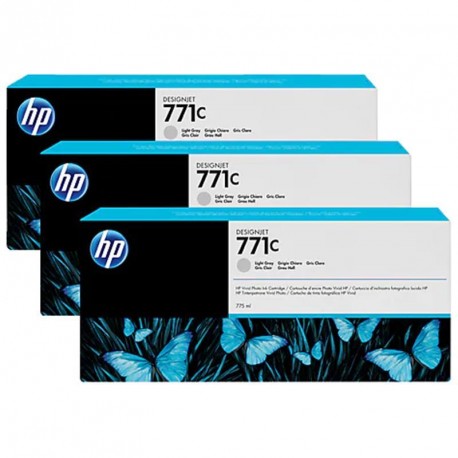 Črnilo HP 771C original ink cartridge light grey standard capacity 3 x 775ml 3-p