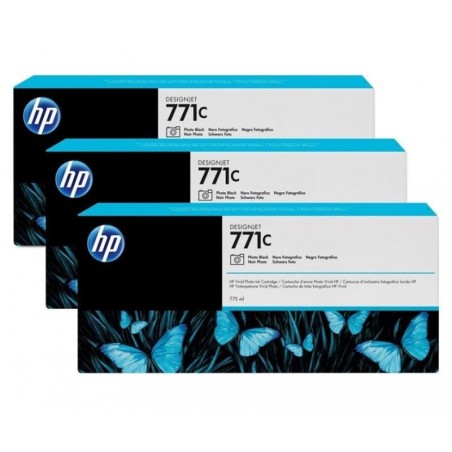 Črnilo HP 771C original ink cartridge photo black standard capacity 3 x 775ml 3-